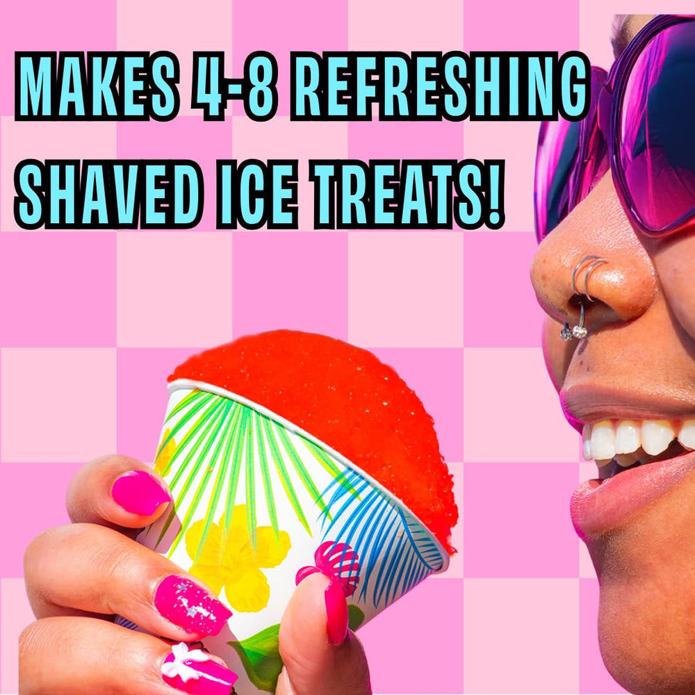 Hawaiian Shaved Ice Pink Bubble Gum bottle label for easy identification