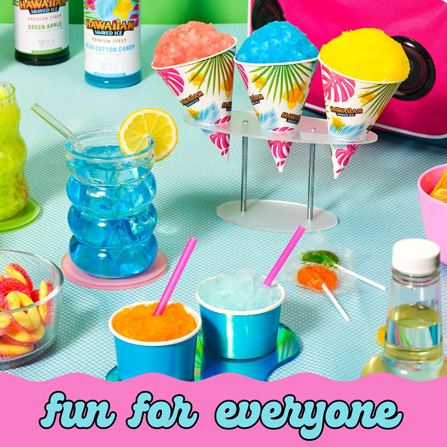 Hawaiian Shaved Ice Pink Bubble Gum nut-free formula supports allergy-conscious snacks