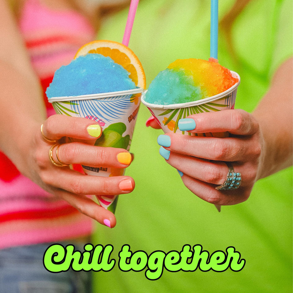 Kits and flavors used to spice up cocktails and seltzers with Hawaiian Shaved Ice