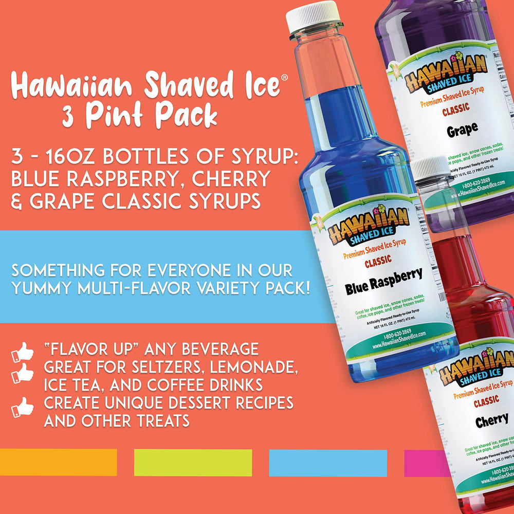Hawaiian Shaved Ice Grape syrup bottle pour with rich purple hue for icy treats.