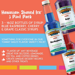 Hawaiian Shaved Ice Grape syrup bottle pour with rich purple hue for icy treats.