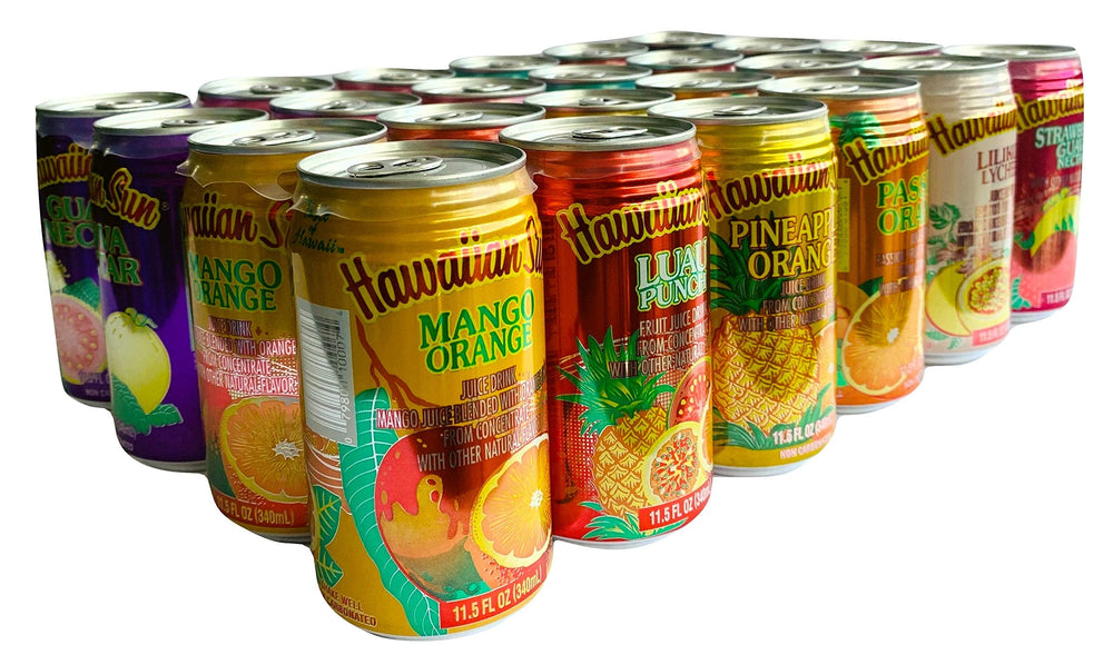 Hawaiian Sun Guava Nectar bottle with Pineapple Orange flavor, ideal for Hawaiian-style gatherings
