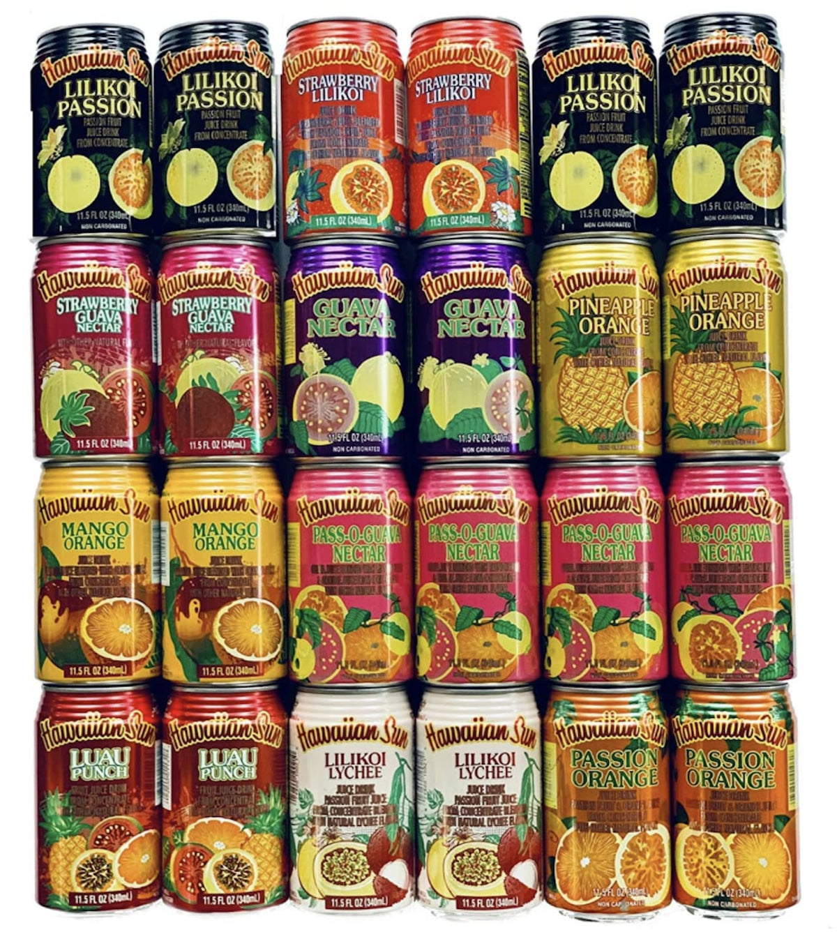 Hawaiian Sun Pass-O-Guava Nectar & Lilikoi Passion bottle, tropical refreshment for parties