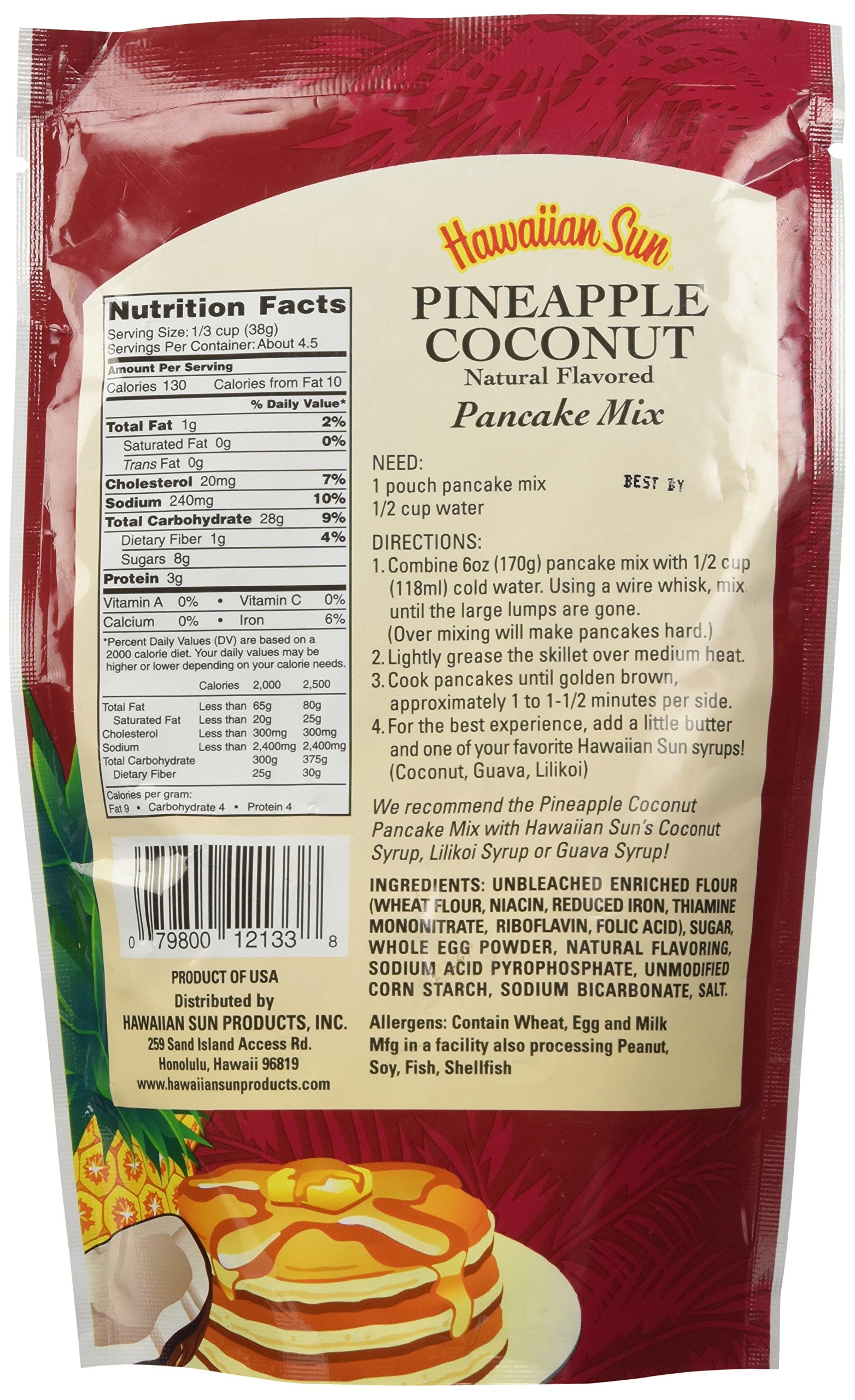 Hawaiian Sun Pineapple Coconut Pancake Mix bowl, ready to whisk for easy mornings.