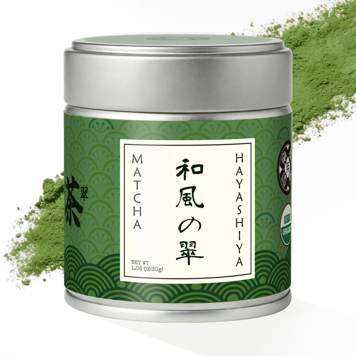 HAYASHIYA Matcha tin packaging preserves freshness for daily ceremonial rituals