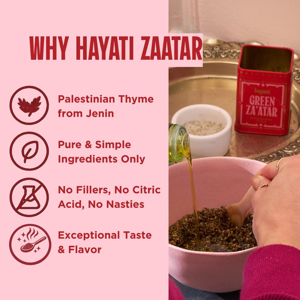 Hayati Za’atar on eggs for a savory breakfast sprinkle.