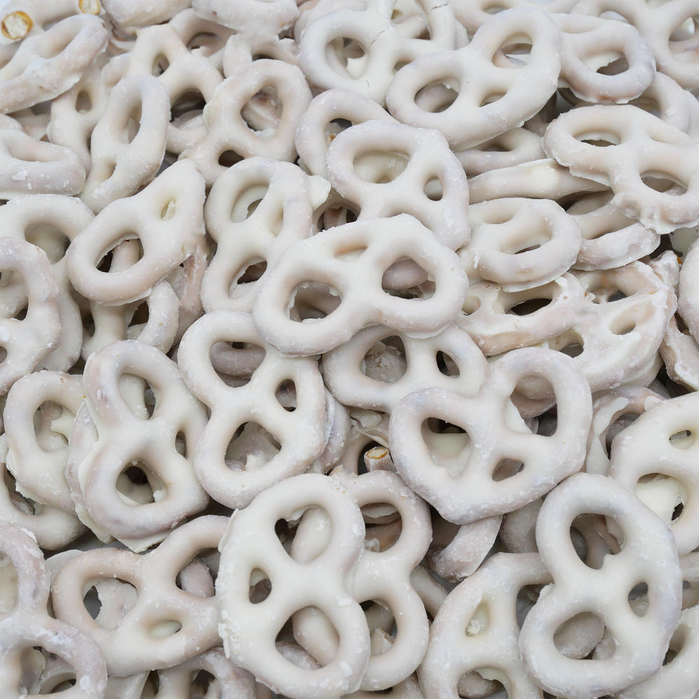 Hayden Valley Foods yogurt-flavored pretzels resealable bags display freshness and easy storage.