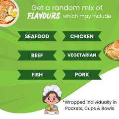 HCG Thai Ramen Variety Pack diverse noodle types like pho and vermicelli.