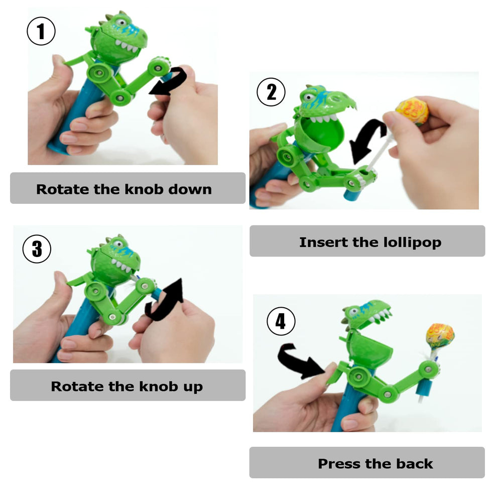 HDLNKAK dinosaur lollipop holder brown side view, simple storage