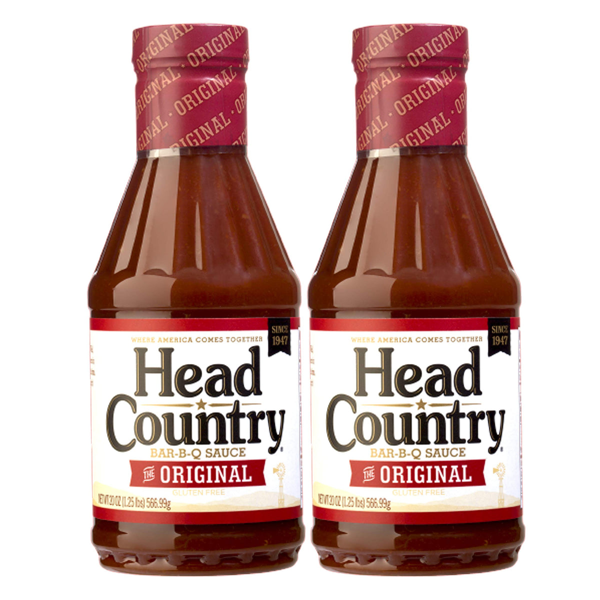 Head Country Bar-B-Que Sauce bottle for grilling, delivering balanced sweet-savory flavor.