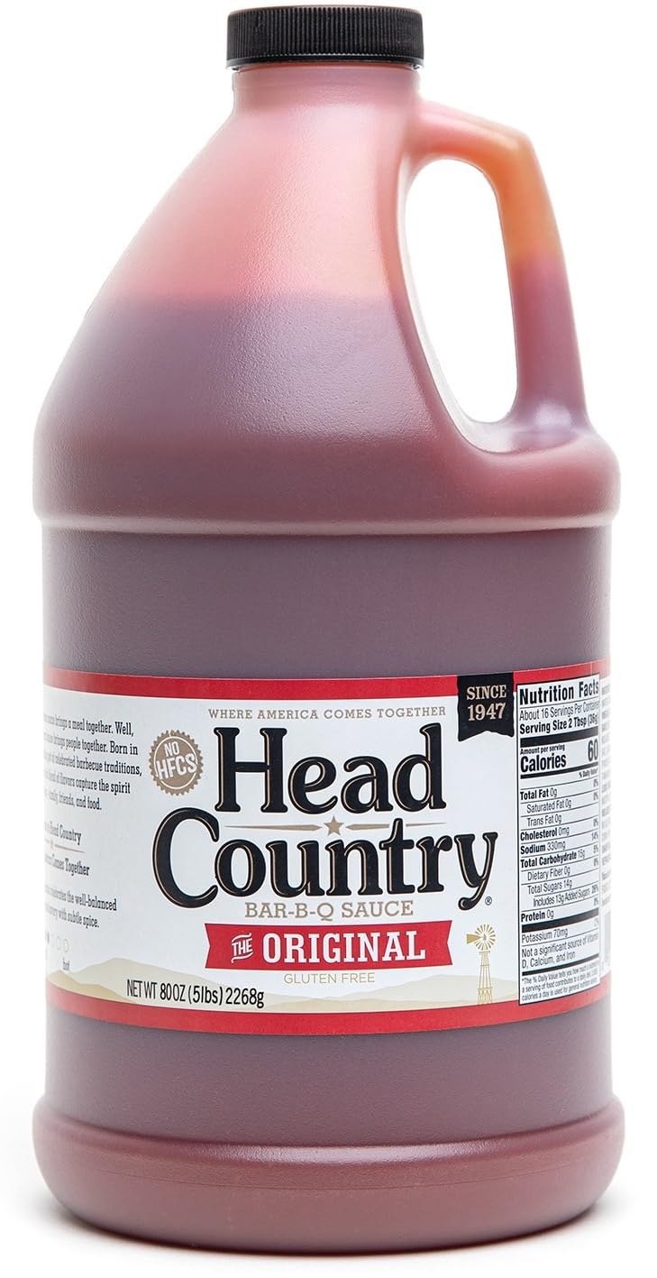 Head Country Original bottle pours a rich glaze for meats and home barbecues.