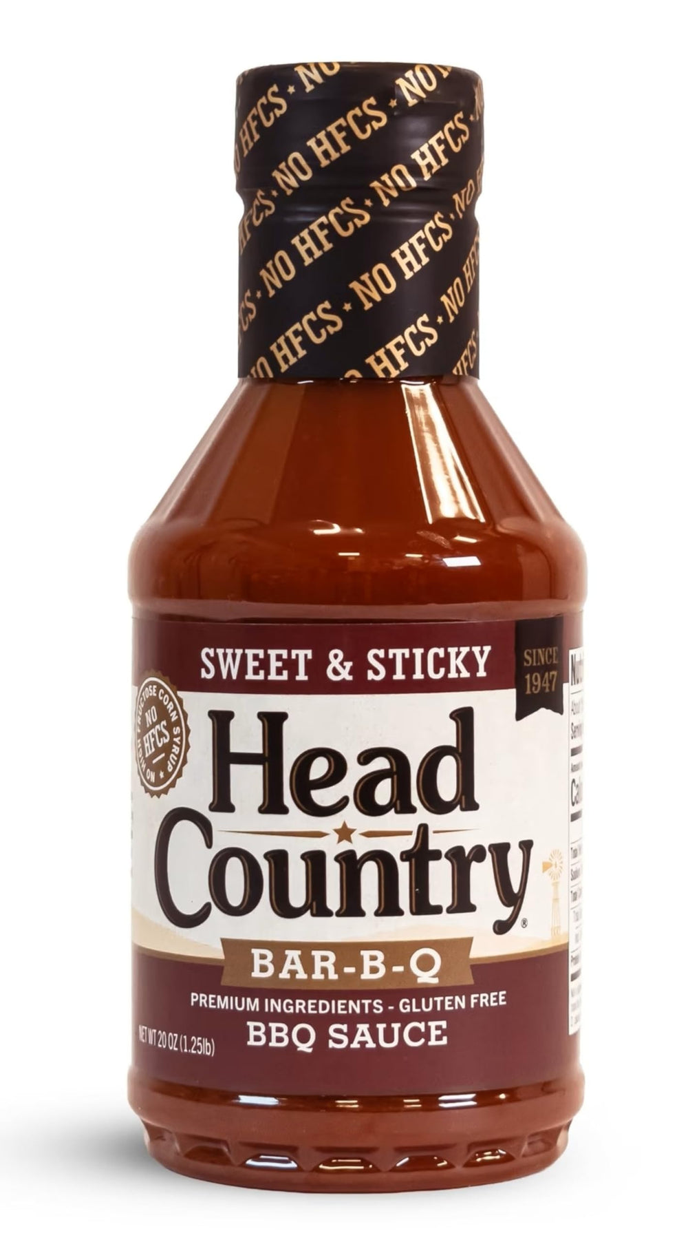 Head Country Sweet & Sticky bottle pour ideal for glazing ribs and chicken.