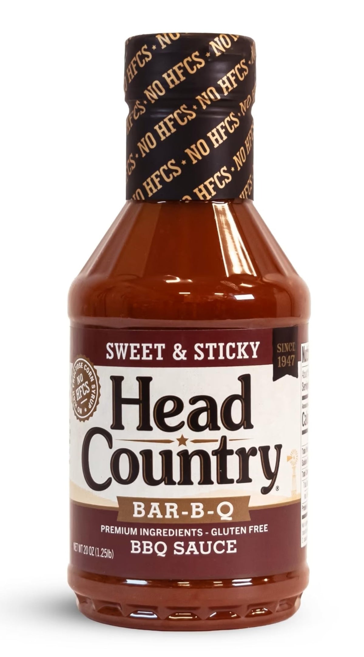Head Country Sweet & Sticky bottle pour ideal for glazing ribs and chicken.