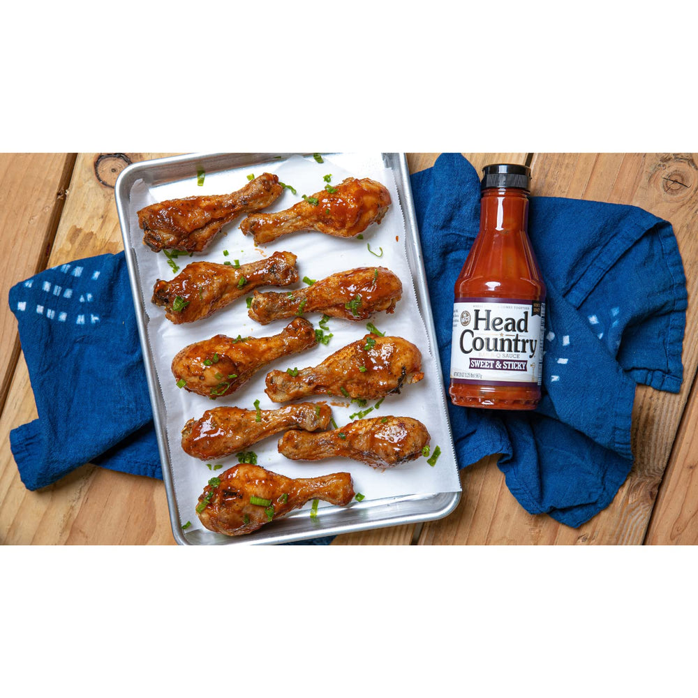 Head Country Sweet & Sticky glaze coats chicken tenders with rich flavor.