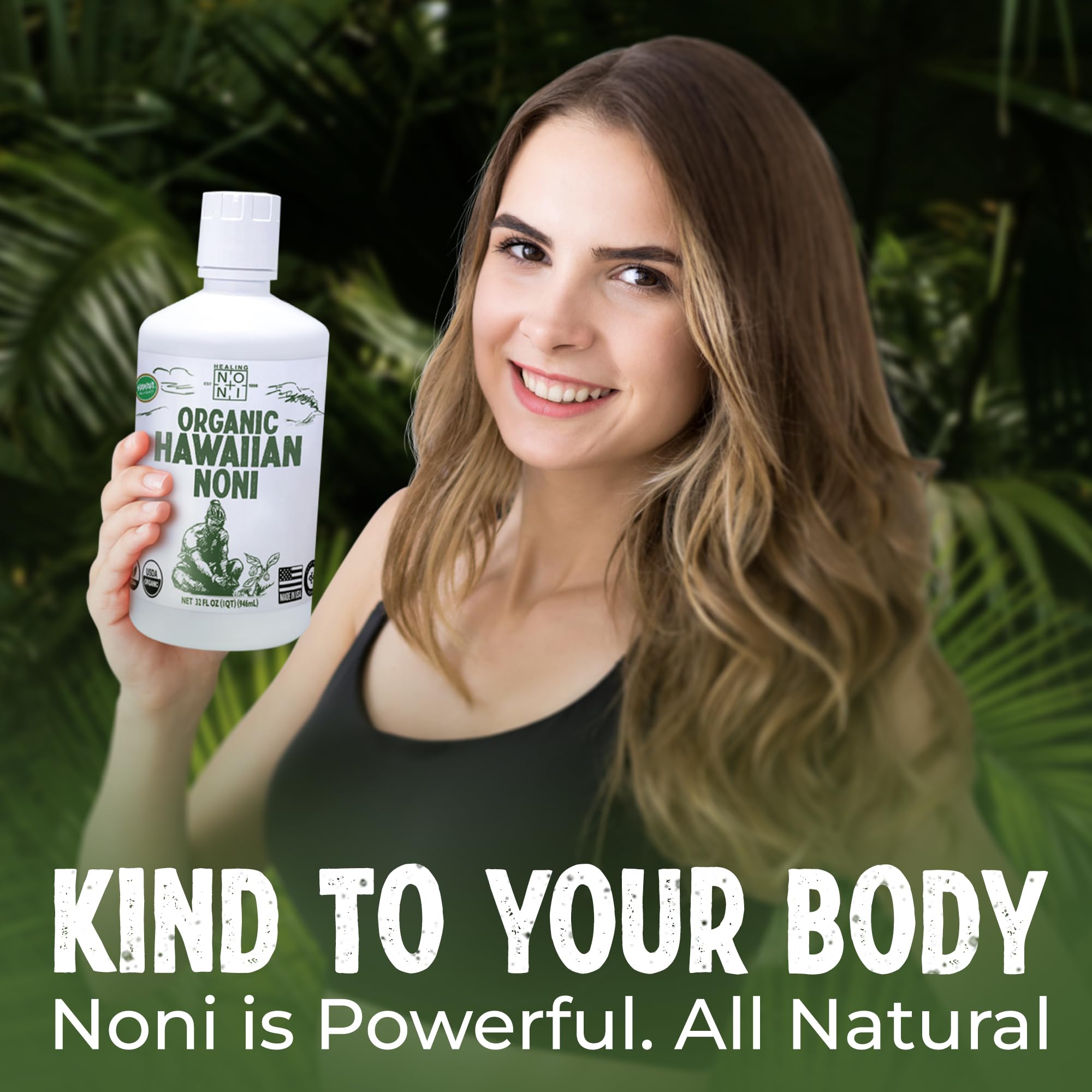 Healing Noni sun-ripened fruit illustrating hand-picked harvest quality.