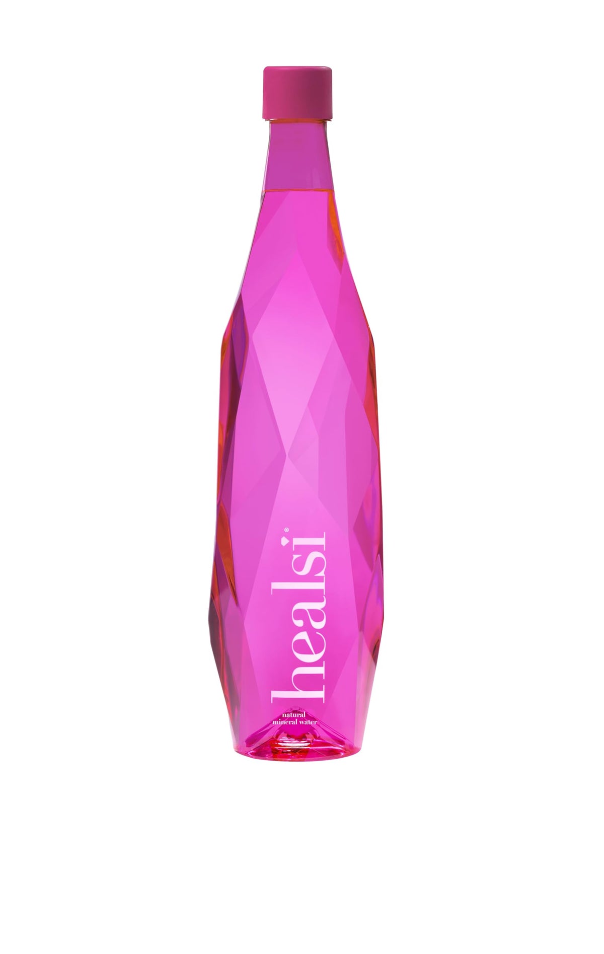Healsi Artesian water bottle front view highlights purity and elegant design