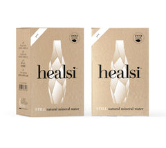 Healsi crystal-clear bottle design, ideal for table and desk hydration.