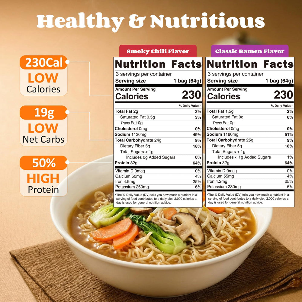 Healspot high-protein ramen classic pork broth with savory flavor.