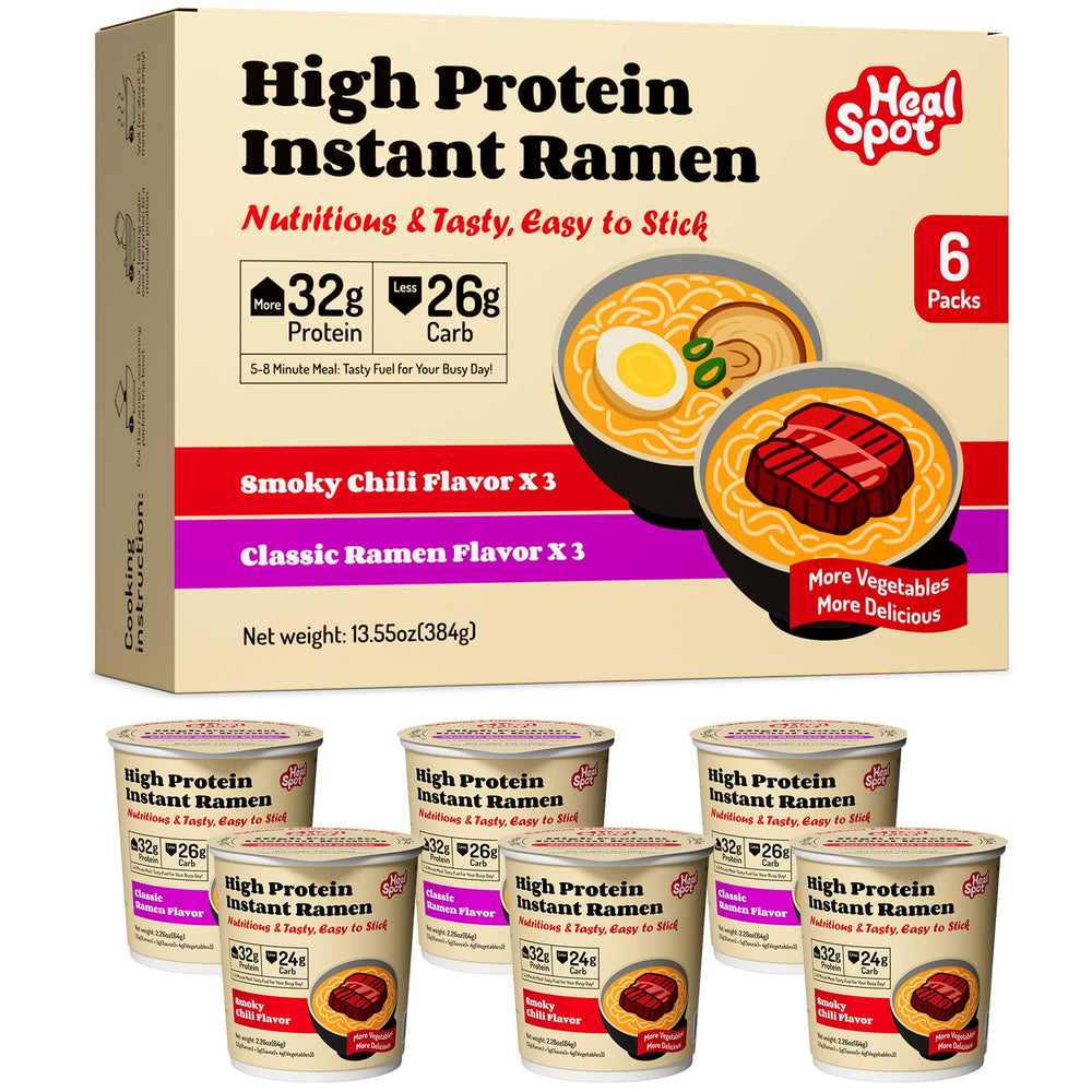 Healspot high protein ramen variety pack — protein packed meal for quick lunches