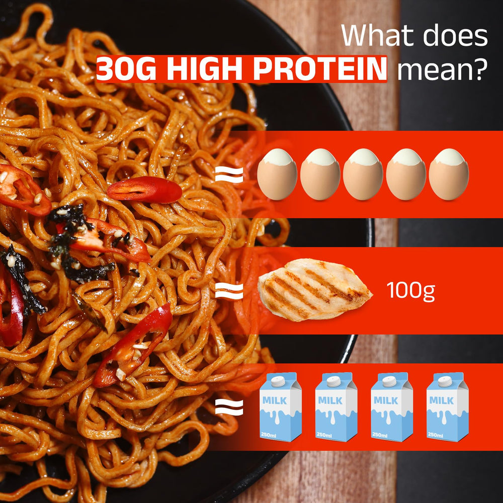 Healspot keto-friendly label signals plant-based, low-carb ramen option.