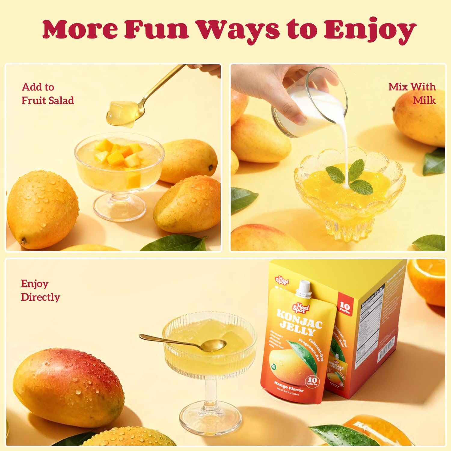 HealSpot Konjac Jelly low sugar option ideal for mindful snacking.