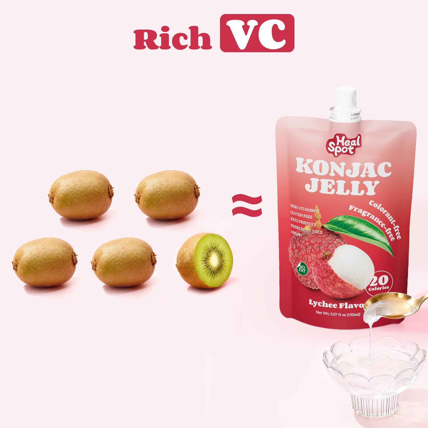 HealSpot Mango Peach pack—three fruity options in a convenient snack.