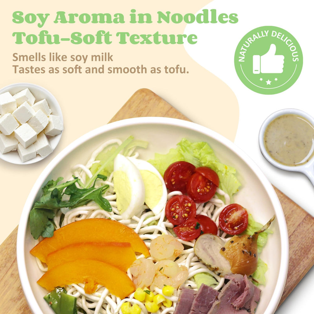 HealSpot Tofu Noodles ingredients soy milk highlight natural flavor and authentic texture.