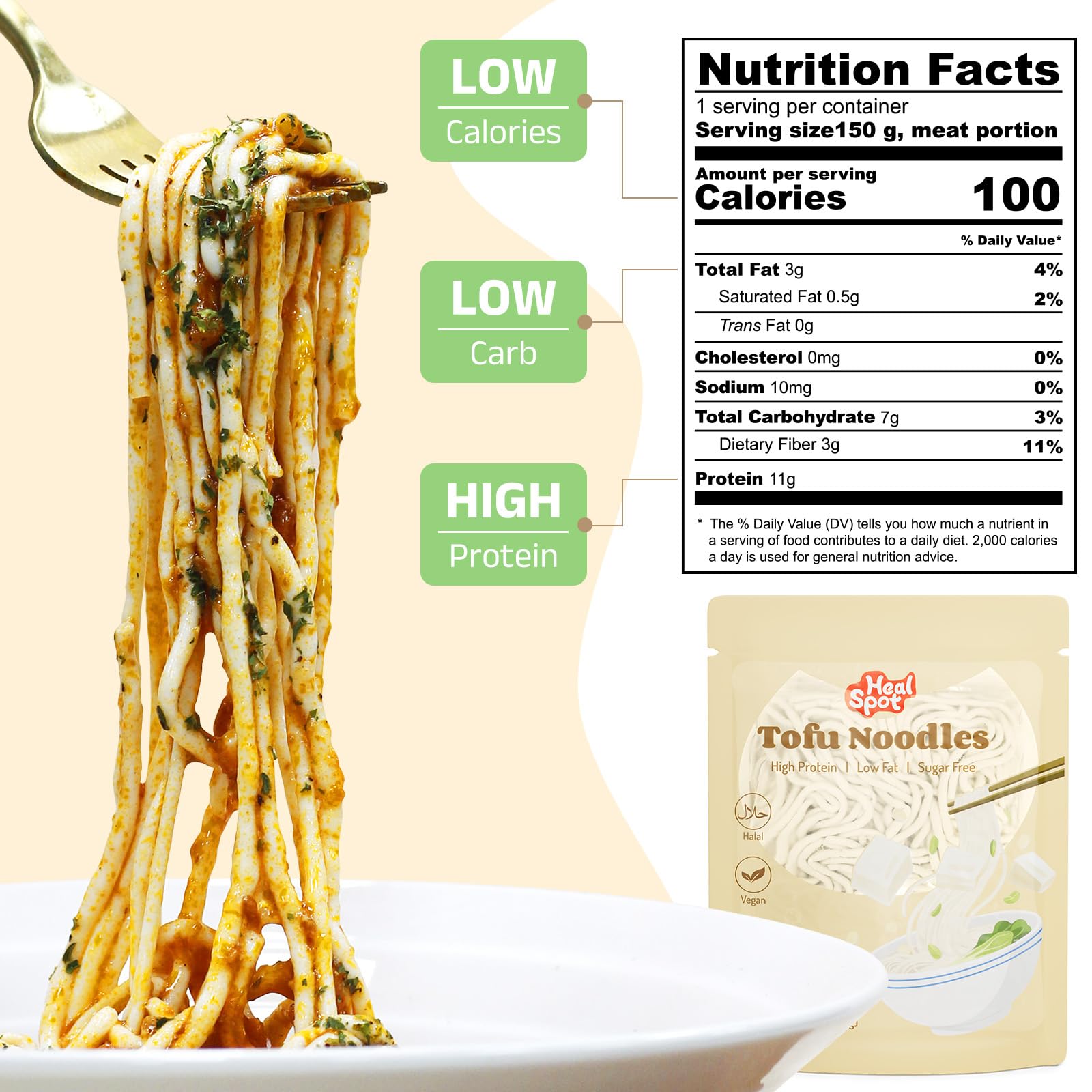 HealSpot Tofu Noodles ramen bowl ready-to-eat for a satisfying lunch.