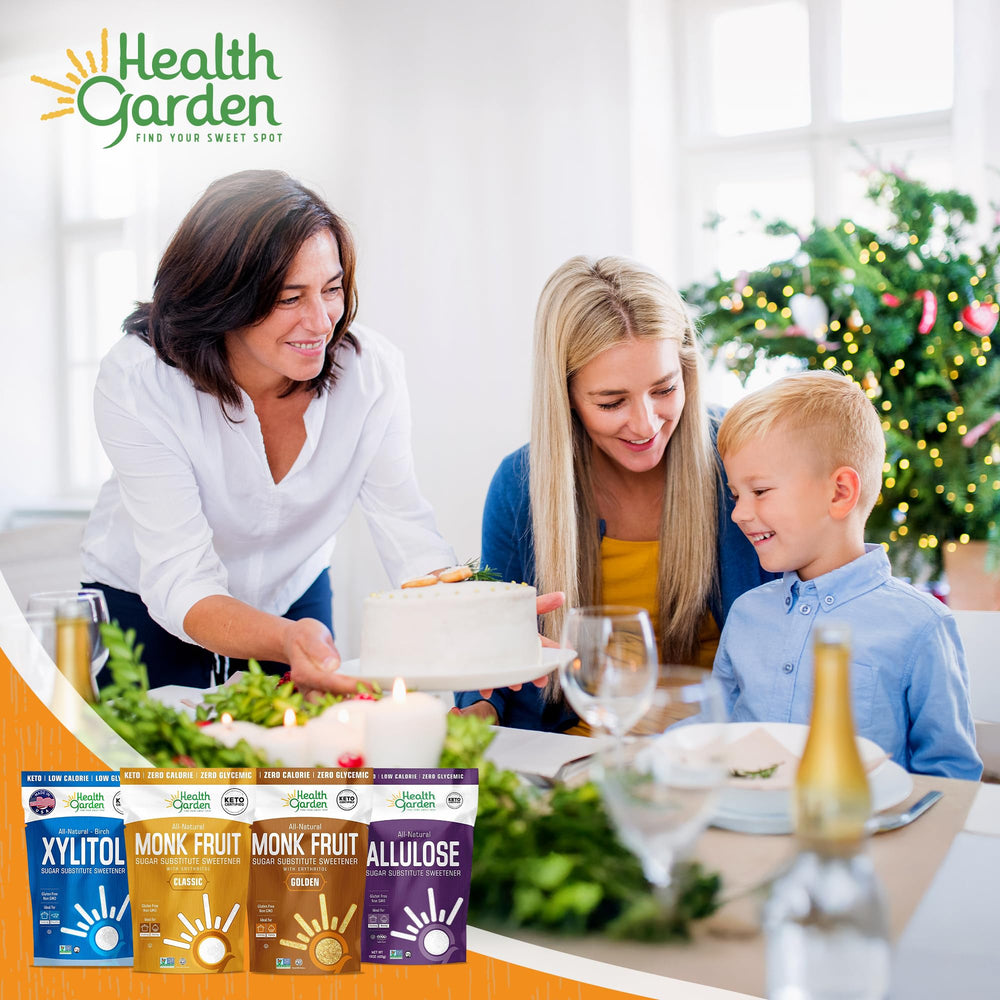 Health Garden Monk Fruit Sweetener for baking cookies and cakes, zero-calorie substitute