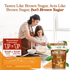 Health Garden Monk Fruit Sweetener Golden being poured into coffee, zero calories.