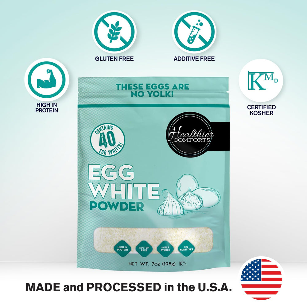 Healthier Comforts egg white powder dissolving in water
