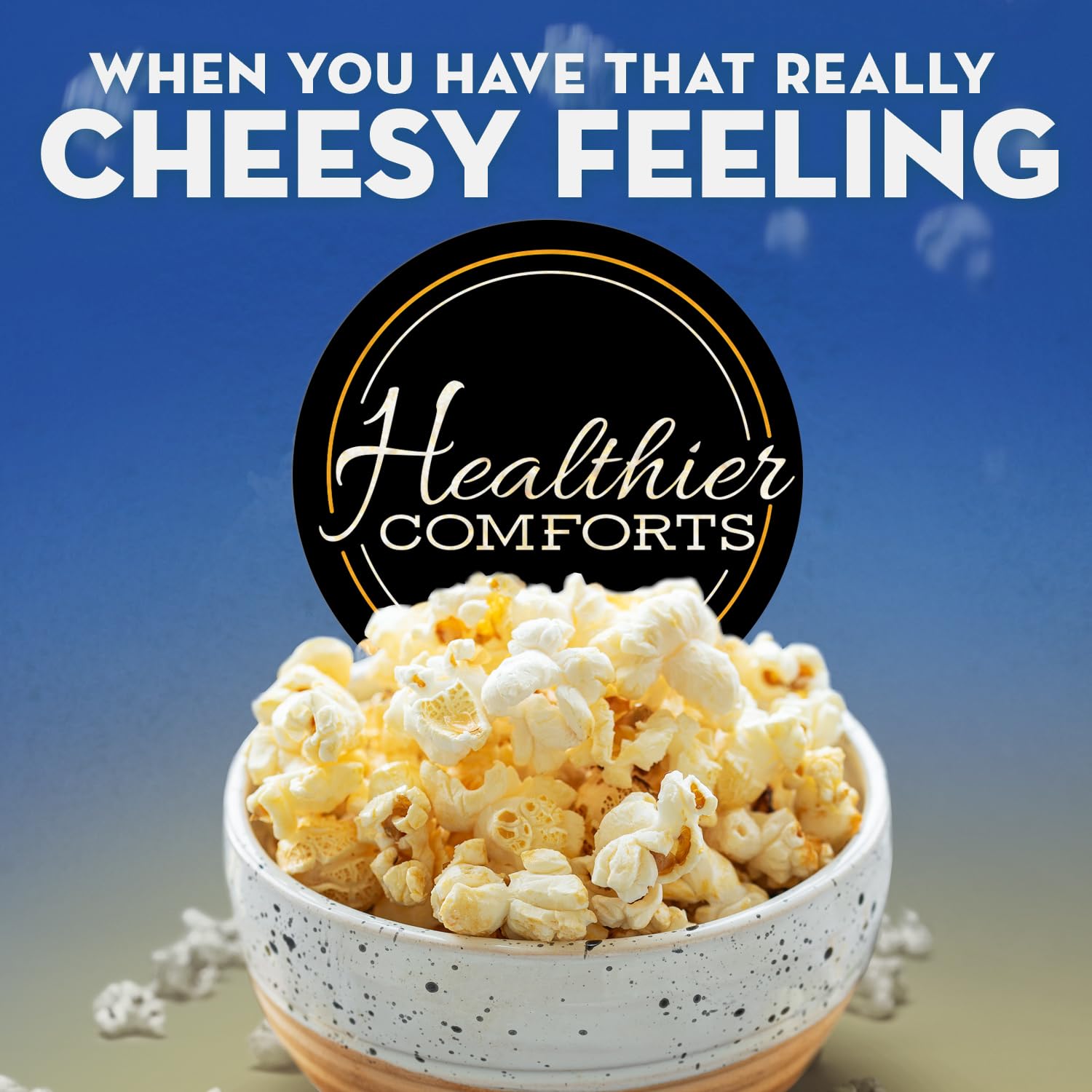 Healthier Comforts cheddar powder added to pasta sauce for depth