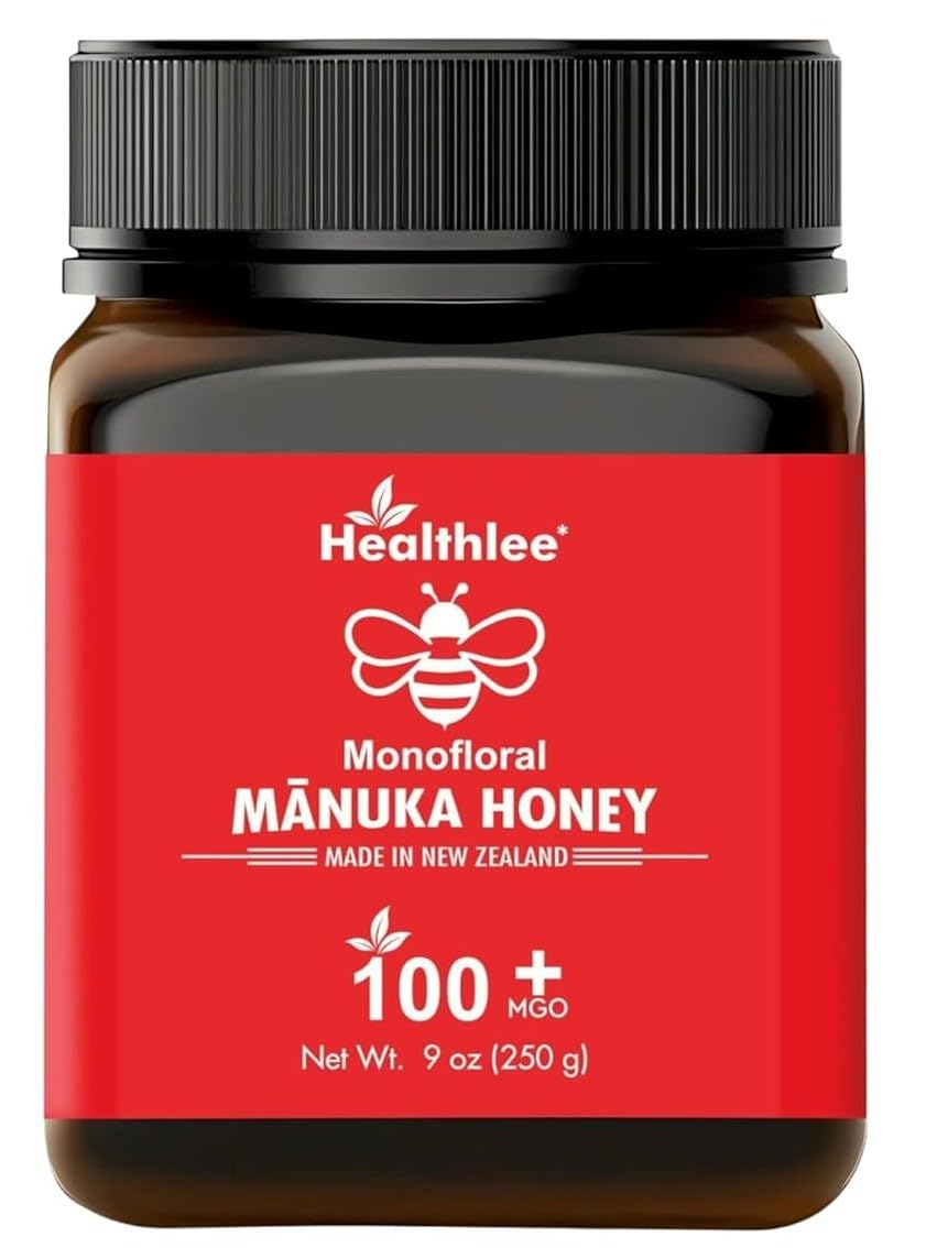 Healthlee Manuka Honey bottle 250g with MGO 100+ for pure NZ goodness