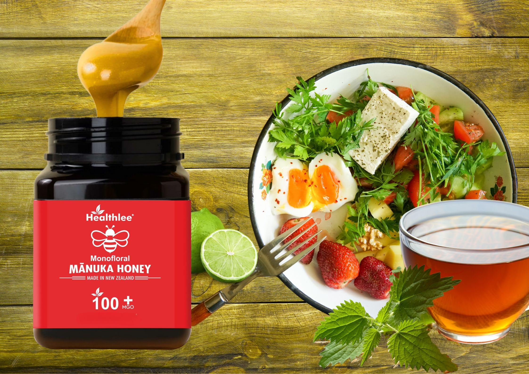 Healthlee Manuka Honey on yogurt or toast adds flavor with non-GMO ingredients