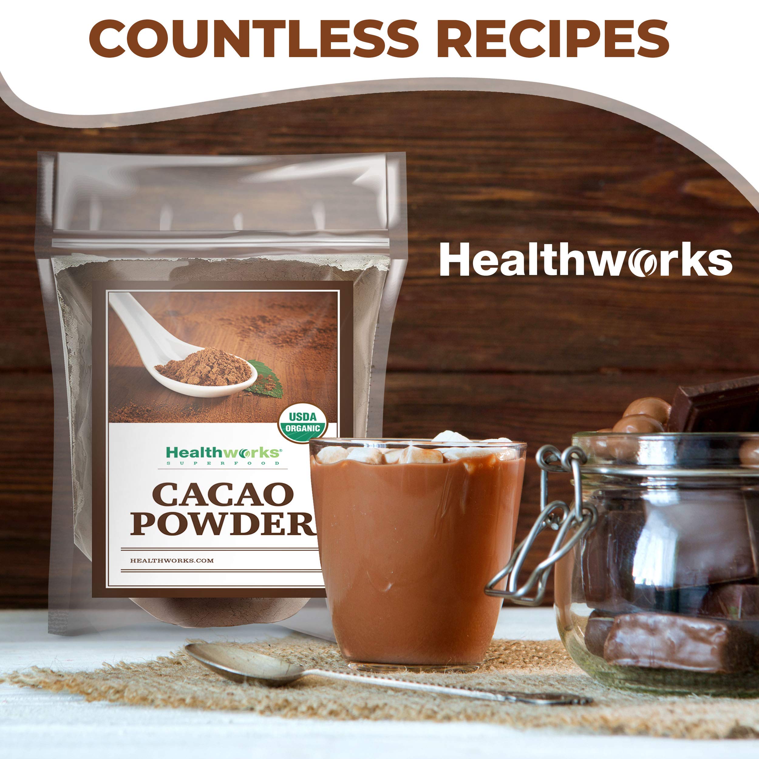 Healthworks Cacao Powder sugar-free pantry staple for snacks