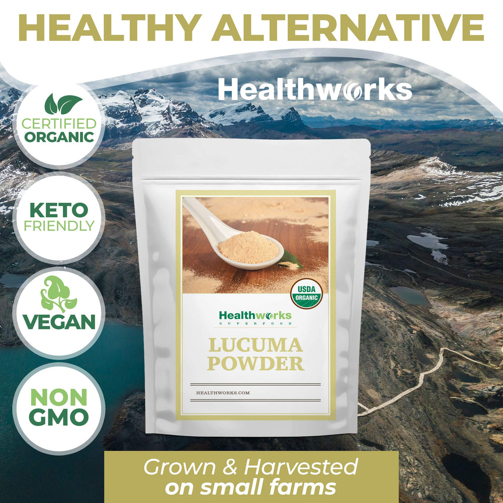 Healthworks Lucuma Powder sourced from pristine Peruvian farms.