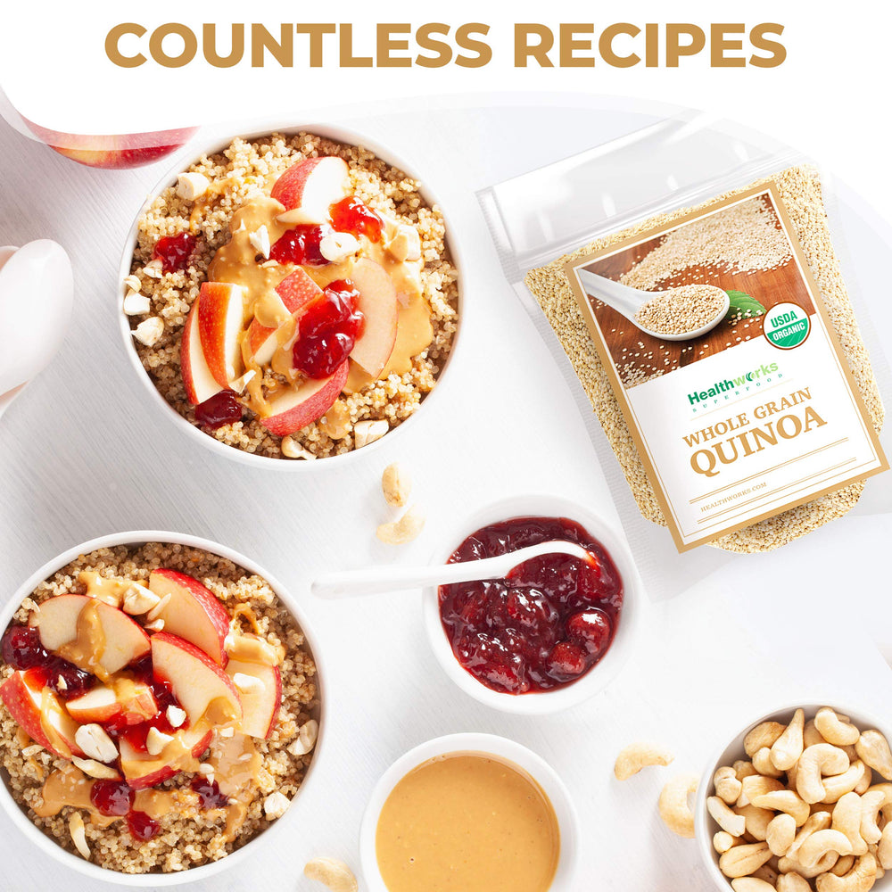 Healthworks Quinoa pantry storage bag emphasizes long shelf life