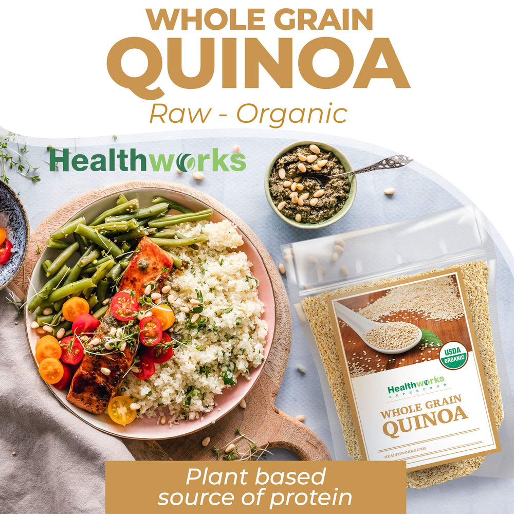 Healthworks Quinoa White cooked fluffy bowl with light, nutty flavor