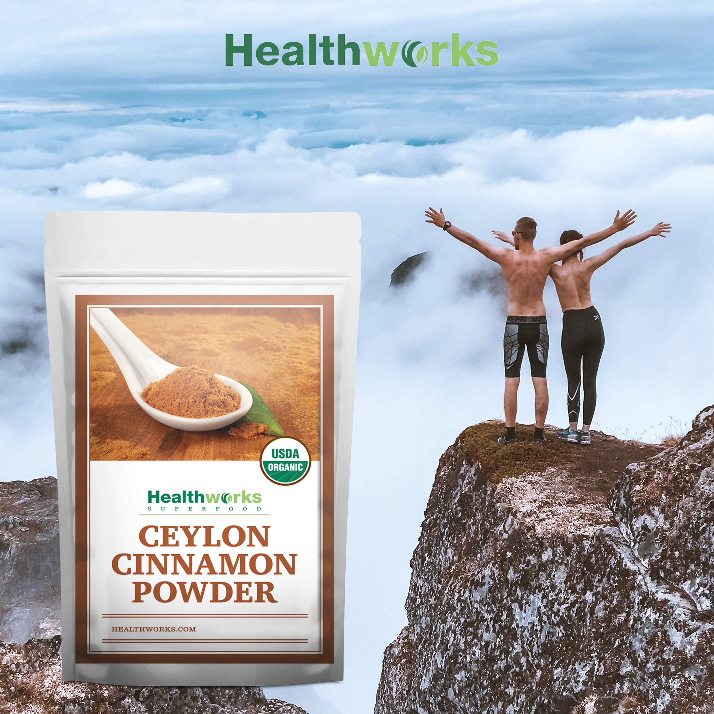 Healthworks Cinnamon Powder stored in a spice rack for quick access