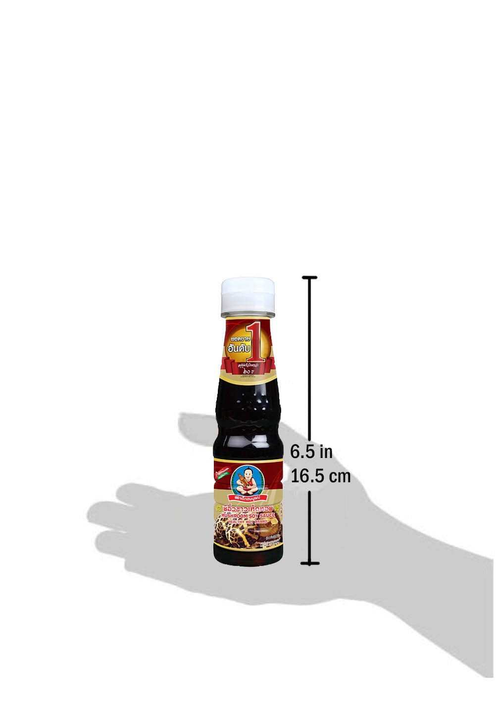Healthy Boy sauce bottle on kitchen counter ready for quick meals.