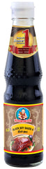 Healthy Boy Thai Black Soy Sauce bottle enhances color and depth in stir-fries.