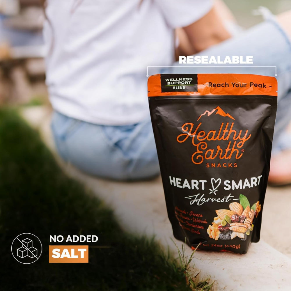 Healthy Earth Gluten-free label signals allergen-friendly, convenient snacks.