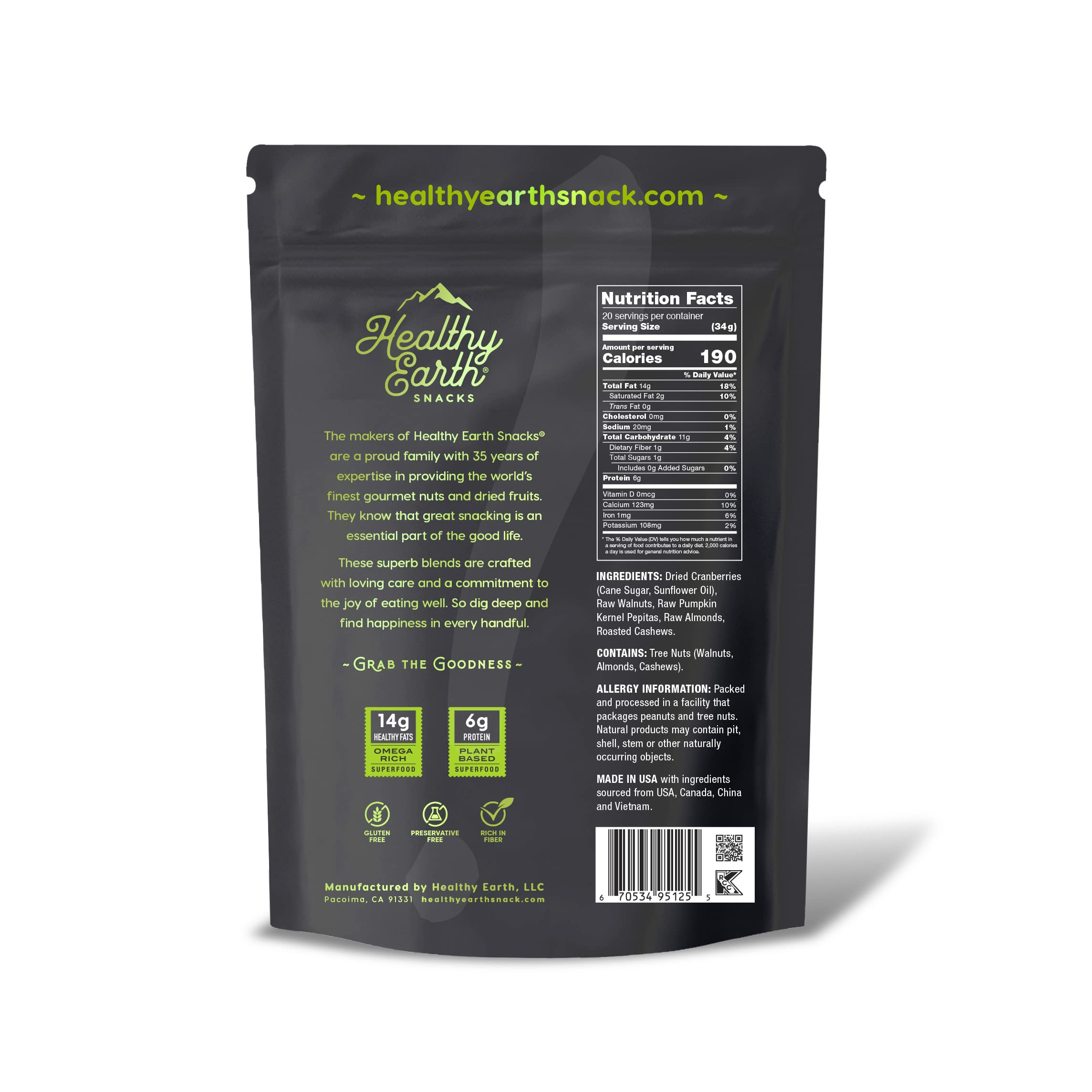 Healthy Earth Oh Mega Medley omega-3 omega-6 blend for balanced fats.