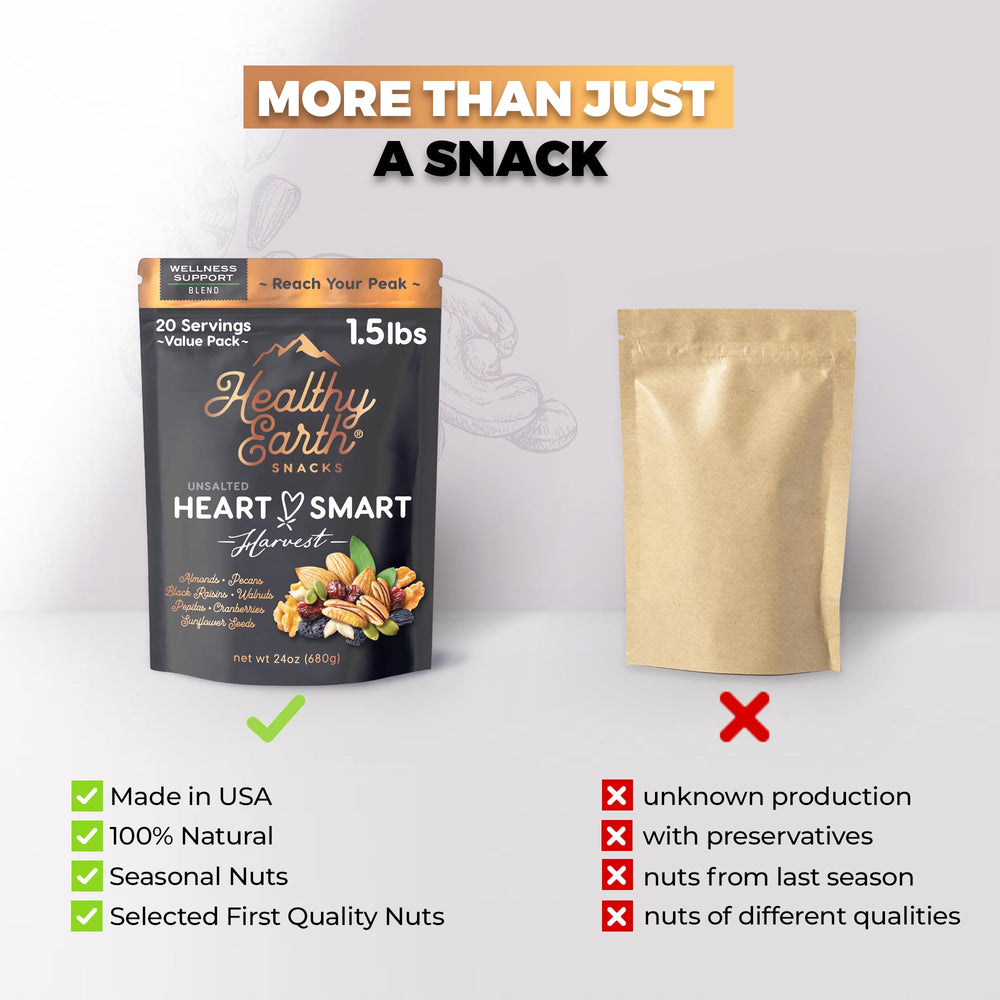 Healthy Earth On-the-go nut snack demonstrates easy, protein-dense nourishment.