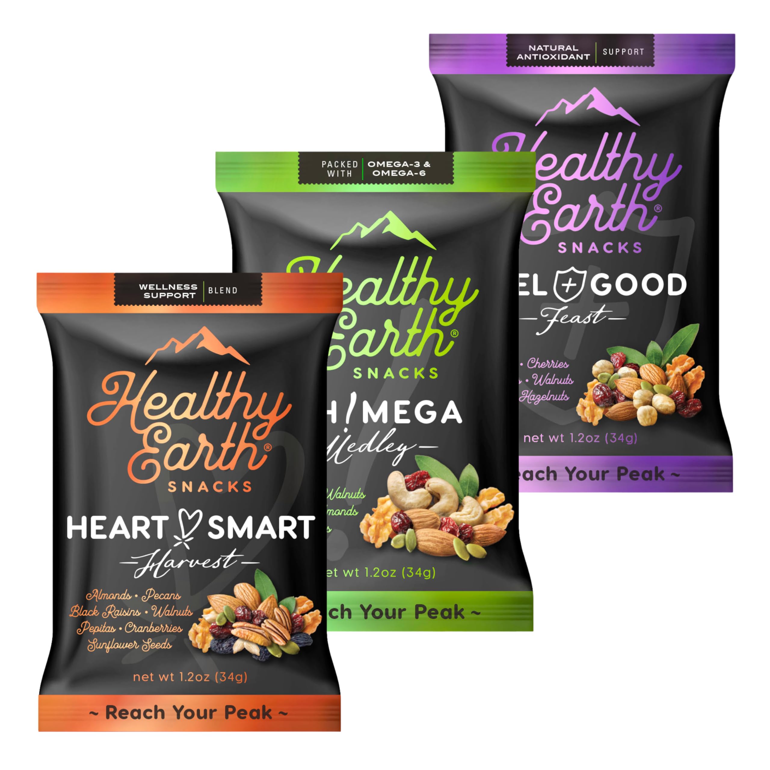 Healthy Earth Heart Smart Harvest ingredients close-up emphasizes responsibly sourced produce.