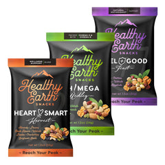 Healthy Earth Heart Smart Harvest ingredients close-up emphasizes responsibly sourced produce.