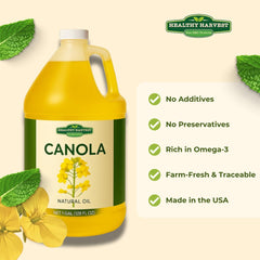 Healthy Harvest Canola Oil frying setup showing clean taste and stability