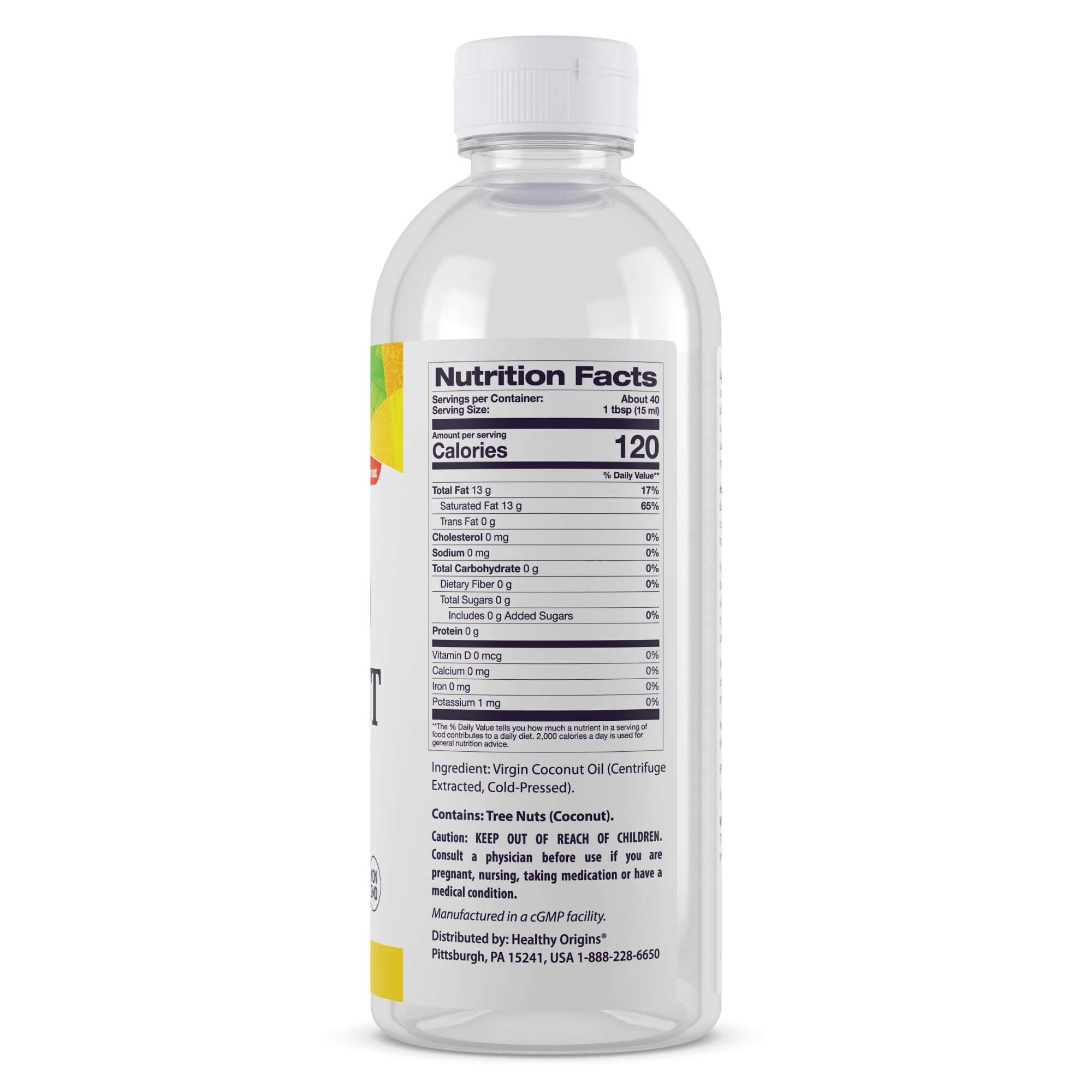 Healthy Origins Coconut Oil Liquid pours smoothly for sautéing and finishing dishes.