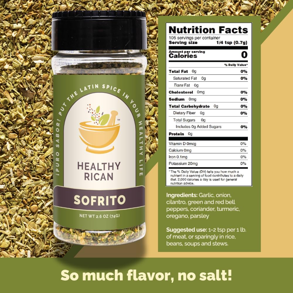 Healthy Rican Adobo Sazon bottle pouring for quick meals