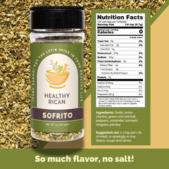 Healthy Rican Adobo Sazon bottle pouring for quick meals